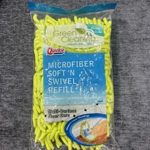 Quickie Swivel Soft Hardwood Dust Mop Refill for Mop #060 Yellow and Blue NEW